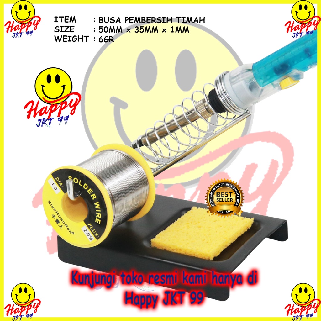 PEMBERSIH MATA SOLDER BUSA SPON CLEANER KOTORAN TIMAH 5x3.5CM 10MM