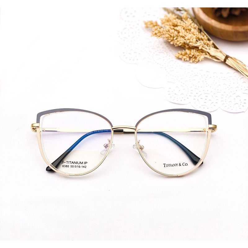 kacamata frame wanita CAT EYE 8380 style korea Photocromic request Minus