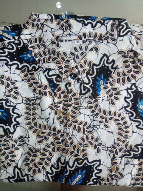Bswart Batik Hrb026 Kenongo Hem Pendek Padi Pekalongan M L Xl Batik Pria Murah Modern Grosir