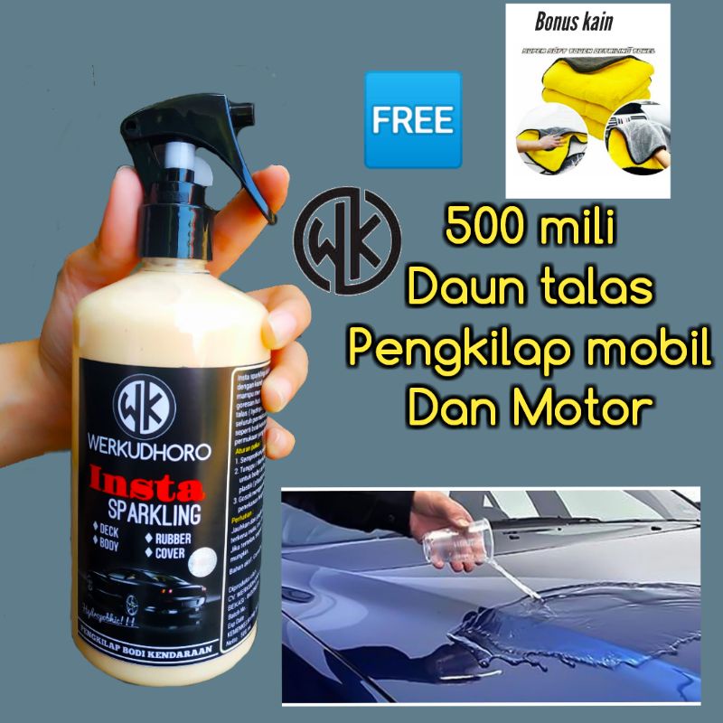 insta sparkling pengkilap body motor penghitam dasboard body kit kompons penghilang baret