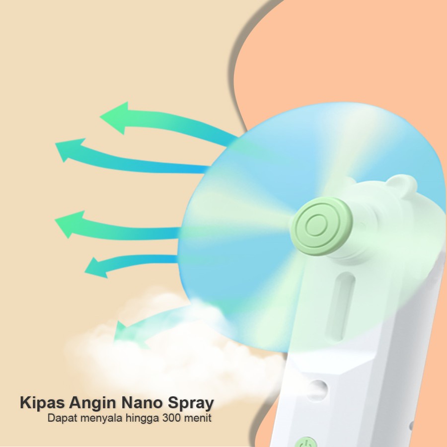 Barangunik22021 -Kipas Angin Nano Spray USB Portable Kipas Angin 2 in 1