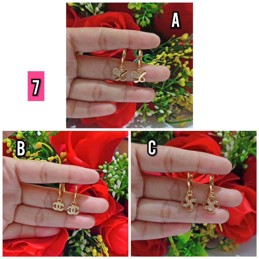 Anting Dewasa Permata Mewah gold (COD)