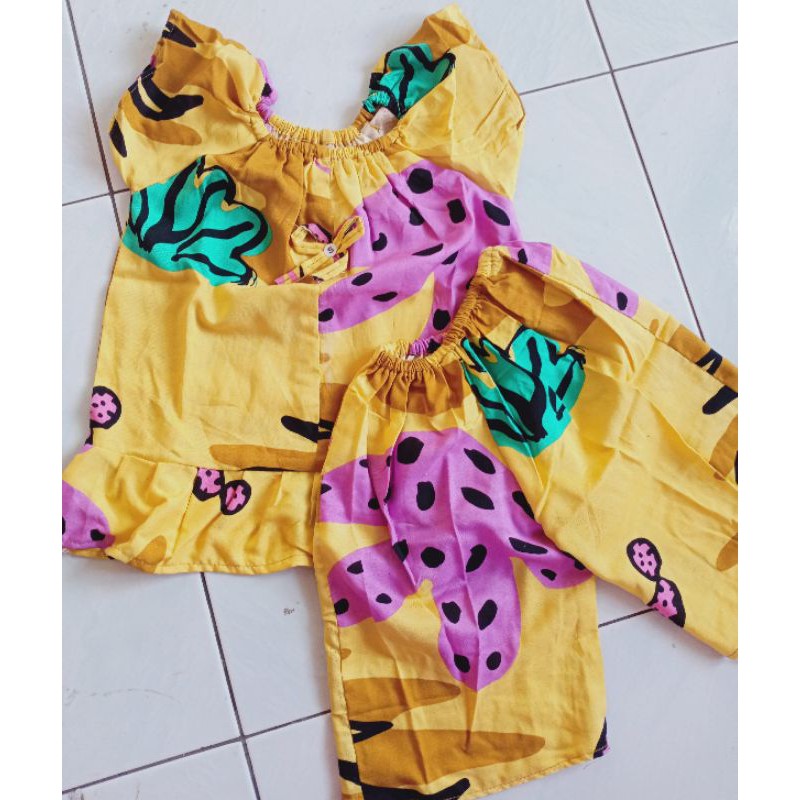 setelan anak perempuan - baju tidur - baju santai anak umur 1-2th