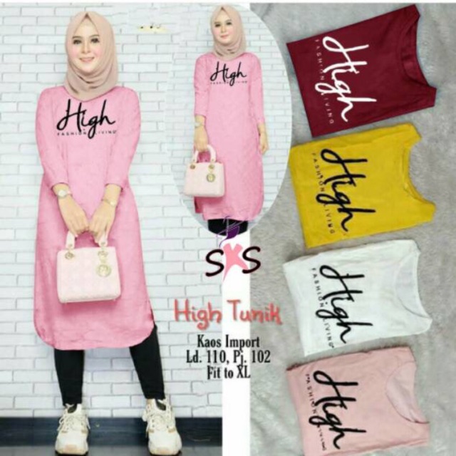 TUNIK HIGH TUNIC BLOUSE TOP HIGH MURAH BABY TERRY BLOUSE TUNIK