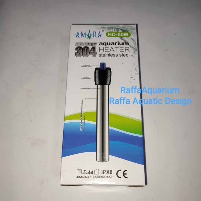Heater Amara 50 Watt Heater 50Watt Aquarium