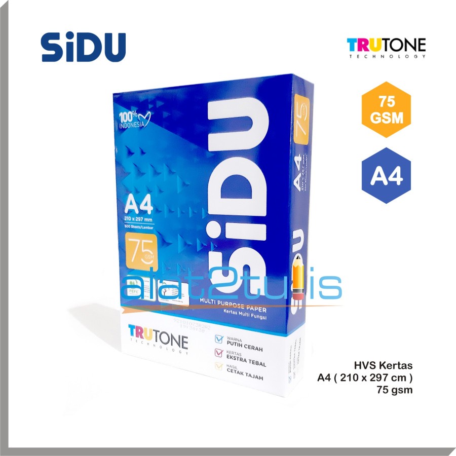 

HVS Sinar Dunia SIDU A4 75 gram putih