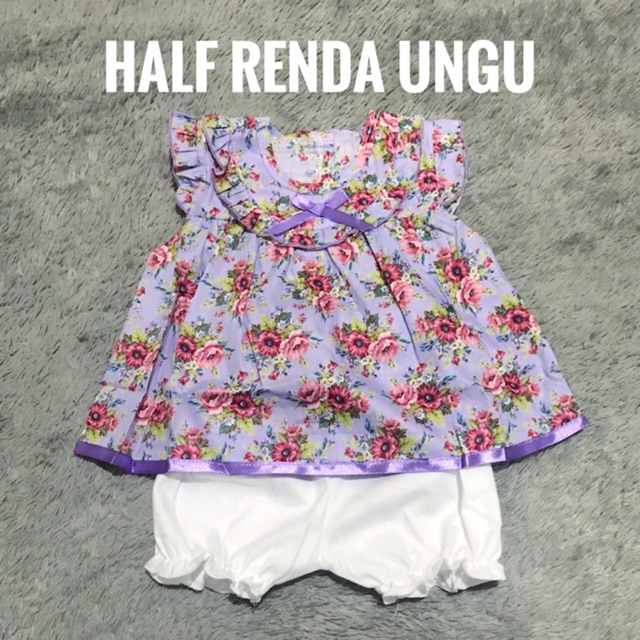 Dress + Celana Renda Bayi KATUN JEPANG