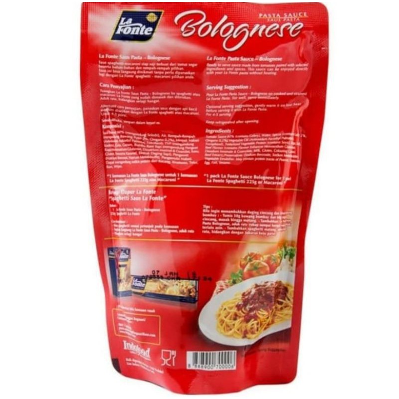 lafonte bolognese sauce 315gr / la fonte bolognese / spaghetti sauce