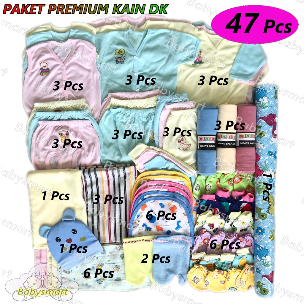 BABYSMART - Paket Hemat Perlengkapan Bayi Baru Lahir (New Born) Premium Kain DK PAKET LILY 3