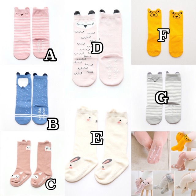 Kaos Kaki Bayi Panjang Premium Import/Kaos Kaki Bayi Korea Lucu