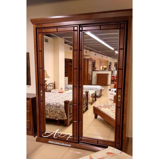 Almari Pakaian Minimalis Pintu Kaca Almari Pintu Sliding Kayu Jati