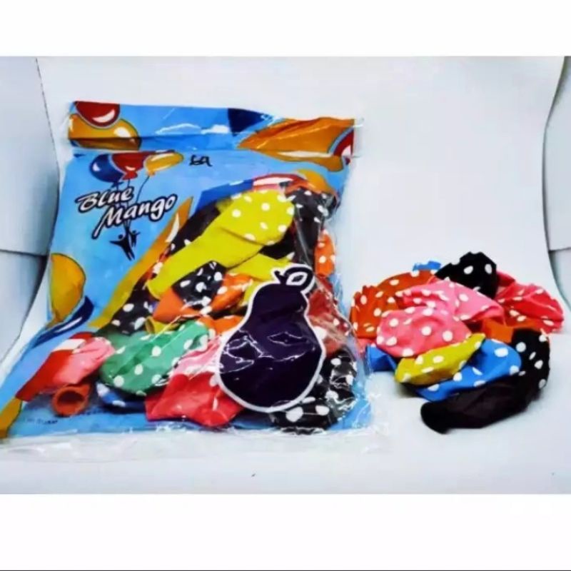 BALON TOTOL POLKADOT 2in/Balon Ultah/BALON ULANG TAHUN isi 100 pcs/Lembar