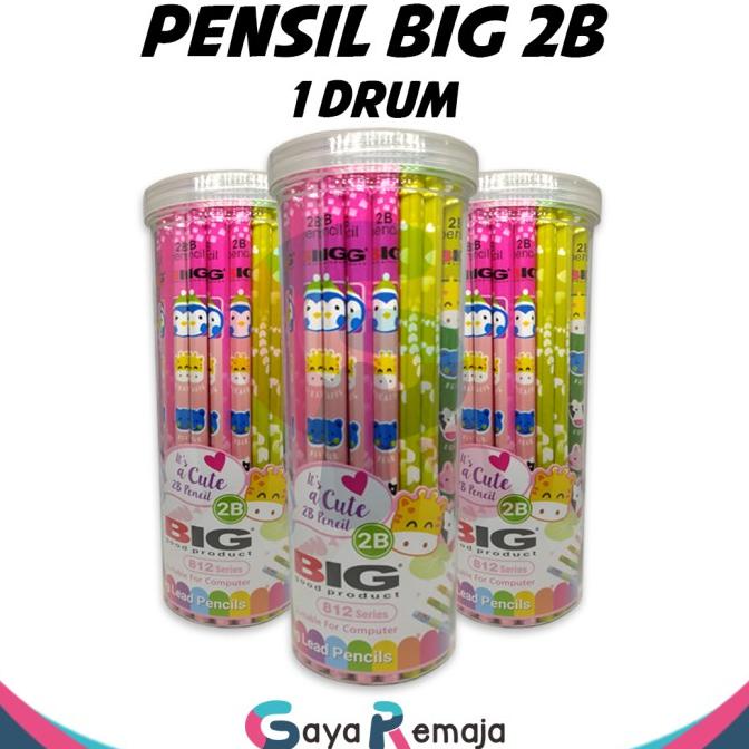 

Produk Terbaik] Pensil 2B BIG / Pensil 1 Drum Isi 50 pcs / Pensil Karakter Lucu Unik