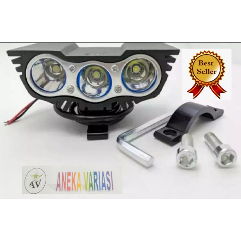 lampu tembak 3 mata LED model burung hantu 12v