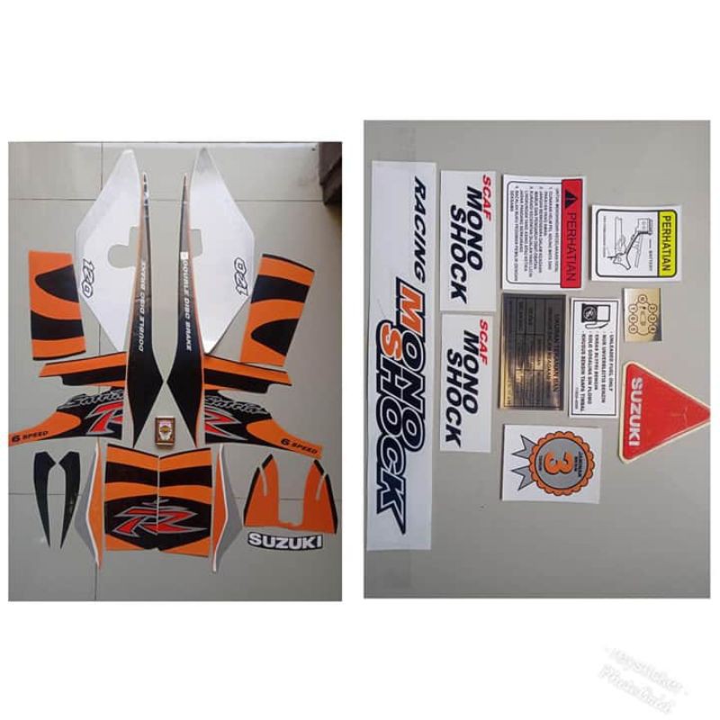 striping satria lumba hitam orange