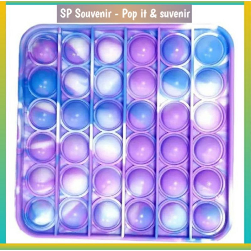 POP IT UNICORN ASTRONOT LOVE SQUARE SUGUS | Pop It Warna Sugus Unicorn, Astronot, Hati, Kotak-Square Sugus