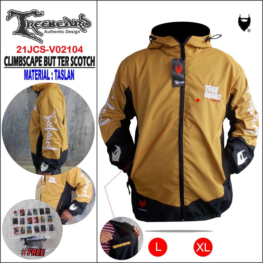 TERBARU ! Jaket Hoodie OUTDOOR Keren Pria Treebeard STROMLINE Anti Air - Jaket Anti Air - Jaket Gunung - Jaket Motor-CS BUTTER SCOUTH