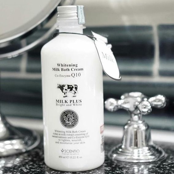 [PROMO] BPOM SCENTIO Q10 WHITENING MILK BATH CREAM 450ml ORIGINAL THAILAND MURAH