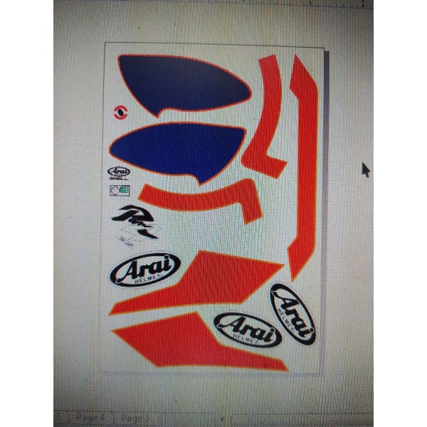 WATER DECAL ARAI SPENCER FULLFACE OR HALFACE