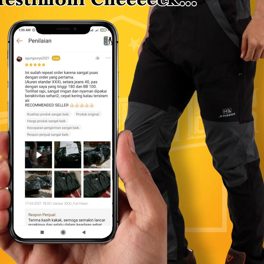 ☼ Celana QuickDry Gunung Panjang Pria Outdoor Hiking ANDESS Quick Dry ✾