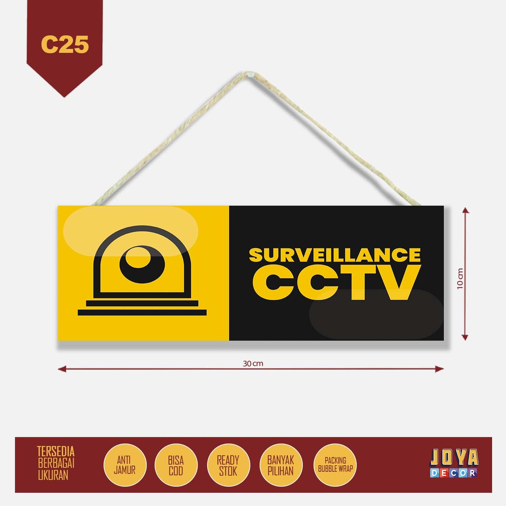 

CCTV WARNING Sign Board Papan Petunjuk C25