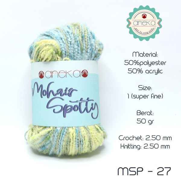 Benang Rajut Katun Mohair Spotty / Mohair Spotty Yarn - 227