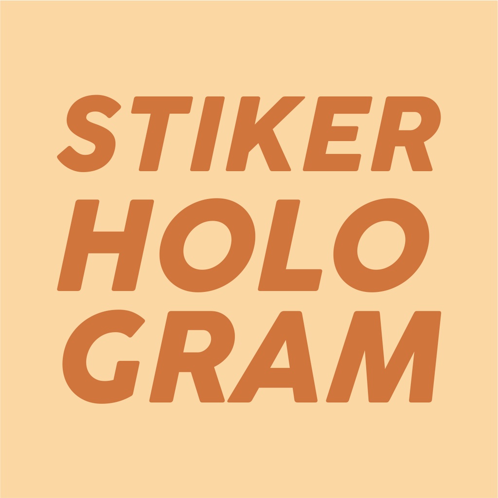 

STIKER NAMA HOLOGRAM METALIZE DAPAT 90 PCS MURAH // Waterproof // BLUESTIKER