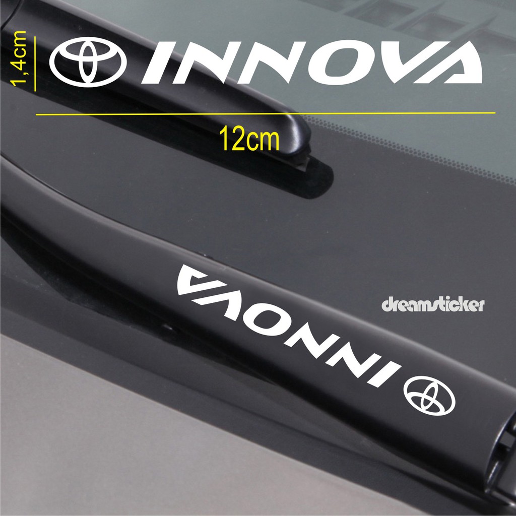 Sticker Wiper Mobil Toyota Innova 2buah Cutting Stiker Variasi