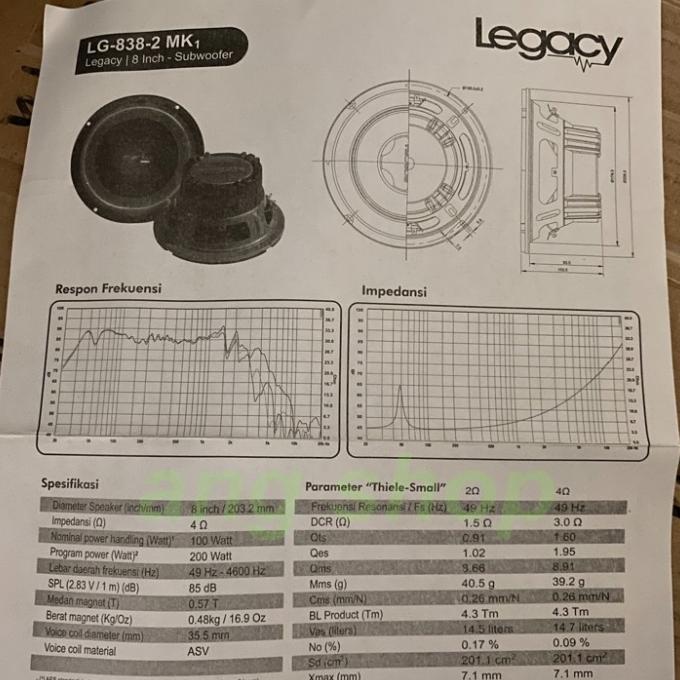 READY NEW Subwoofer 8 Inch Speaker Sub Woofer 8" 200 Watt Double Coil |TERLARIS