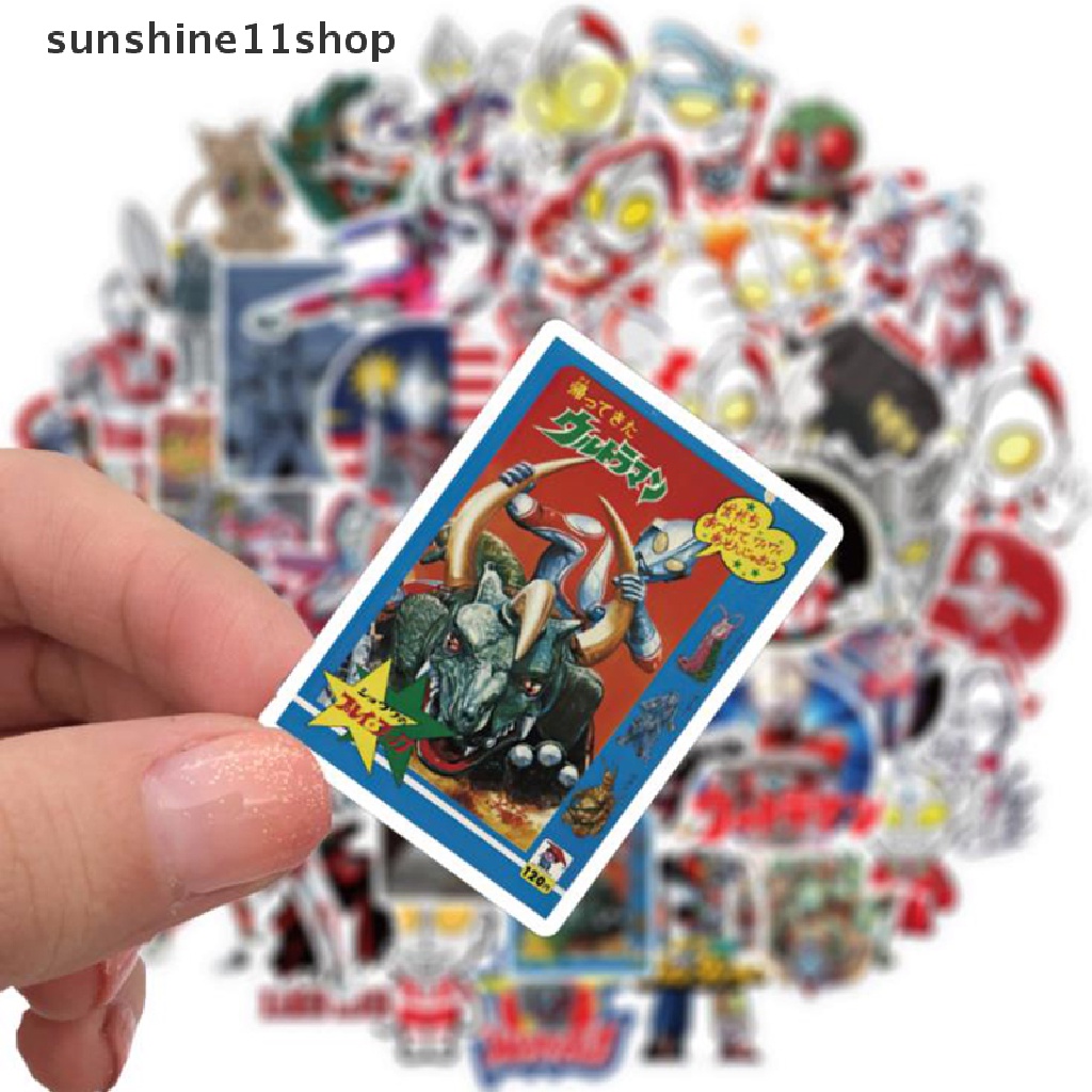 Sho 50Pcs Stiker Ultraman Hits the Monster Untuk Skateboard / Gitar / Laptop