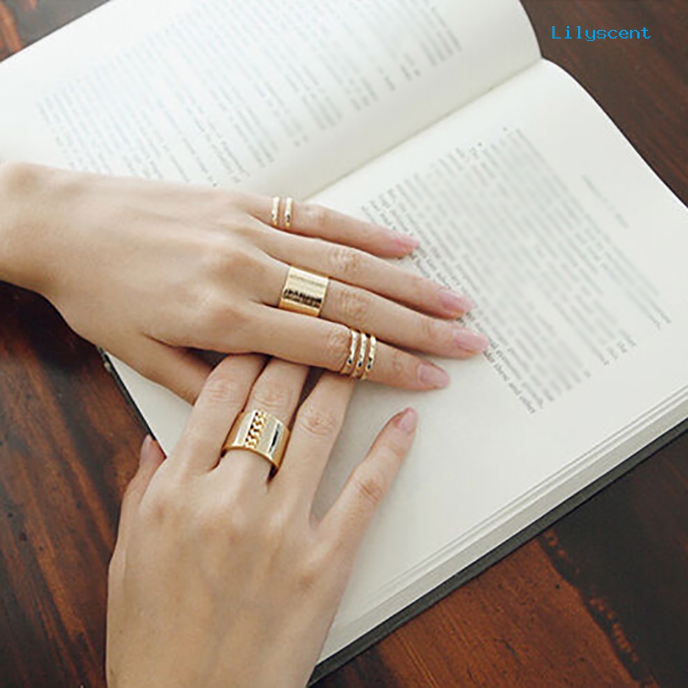 3pcs / Set Cincin Knuckle Midi Model Terbuka Untuk Hadiah Natal Charms