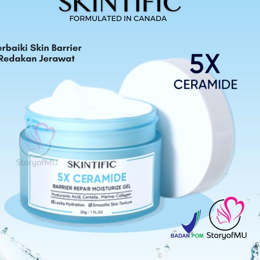 ナ BPOM SKINTIFIC - 5X Ceramide Barrier Repair Moisture Moisturize Gel Moisturizer Mini 6gr  30gr | 8