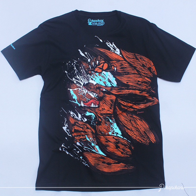 Pikapikani Kaos Anime Naruto Kyuubi Kurama