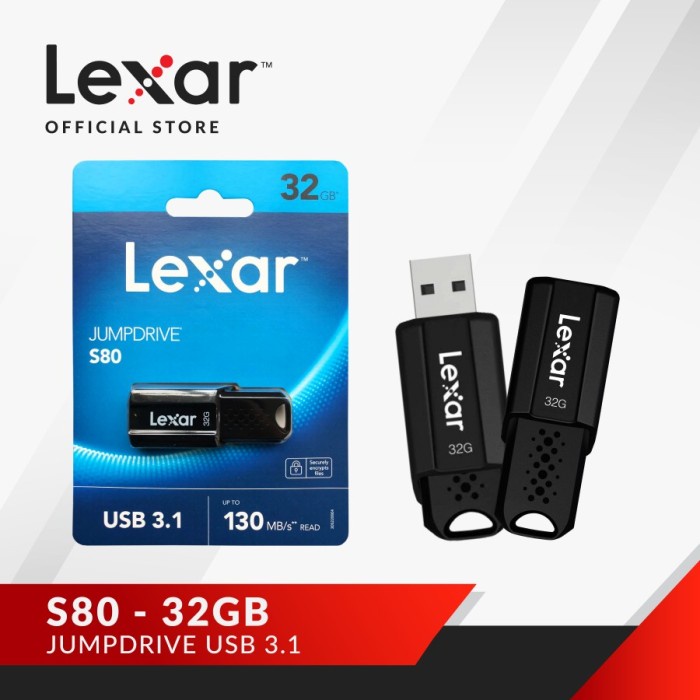 Flashdisk Lexar S80 32GB JumpDrive S80 USB 3.1