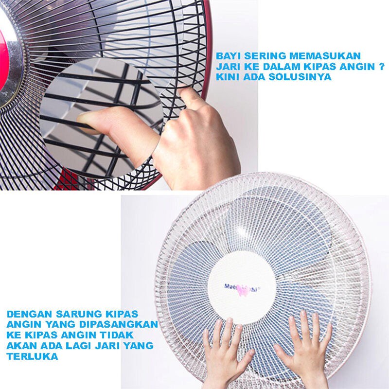 Cover Penutup Kipas Angin Pelindung Debu Sarung Pembungkus Pengaman Kipas Angin Baby Safety Fan / Jaring Pengaman Kipas Angin