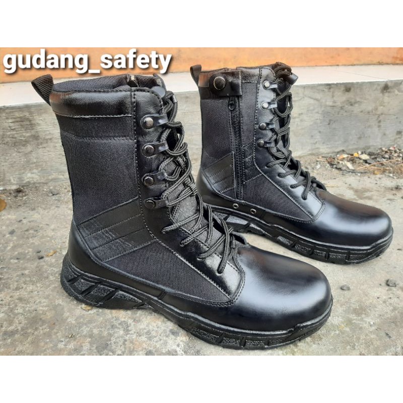 SEPATU PDL POLRI MODEL JATAH KOMBINASI KANVAS BARU POLRI 2021 TERLARIS