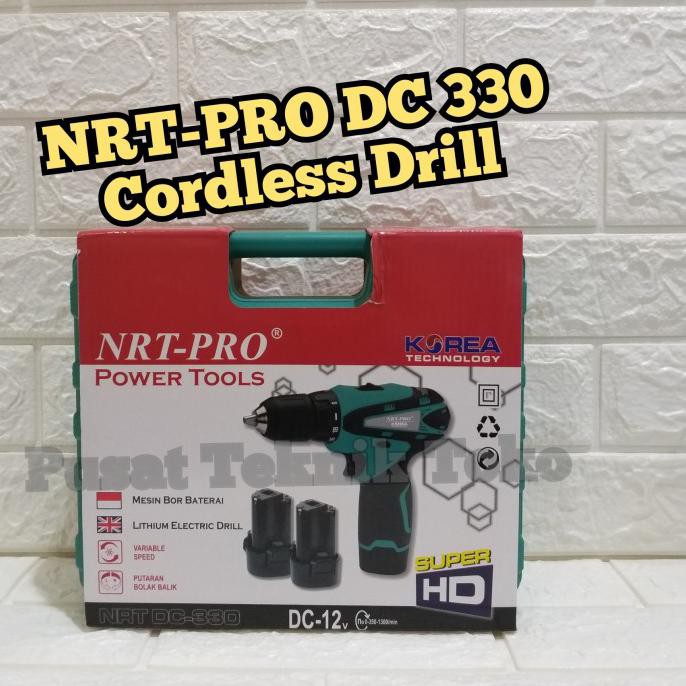 MESIN BOR CORDLESS NRT PRO DC 330 -BOR BATERAI NRT PRO DC 330