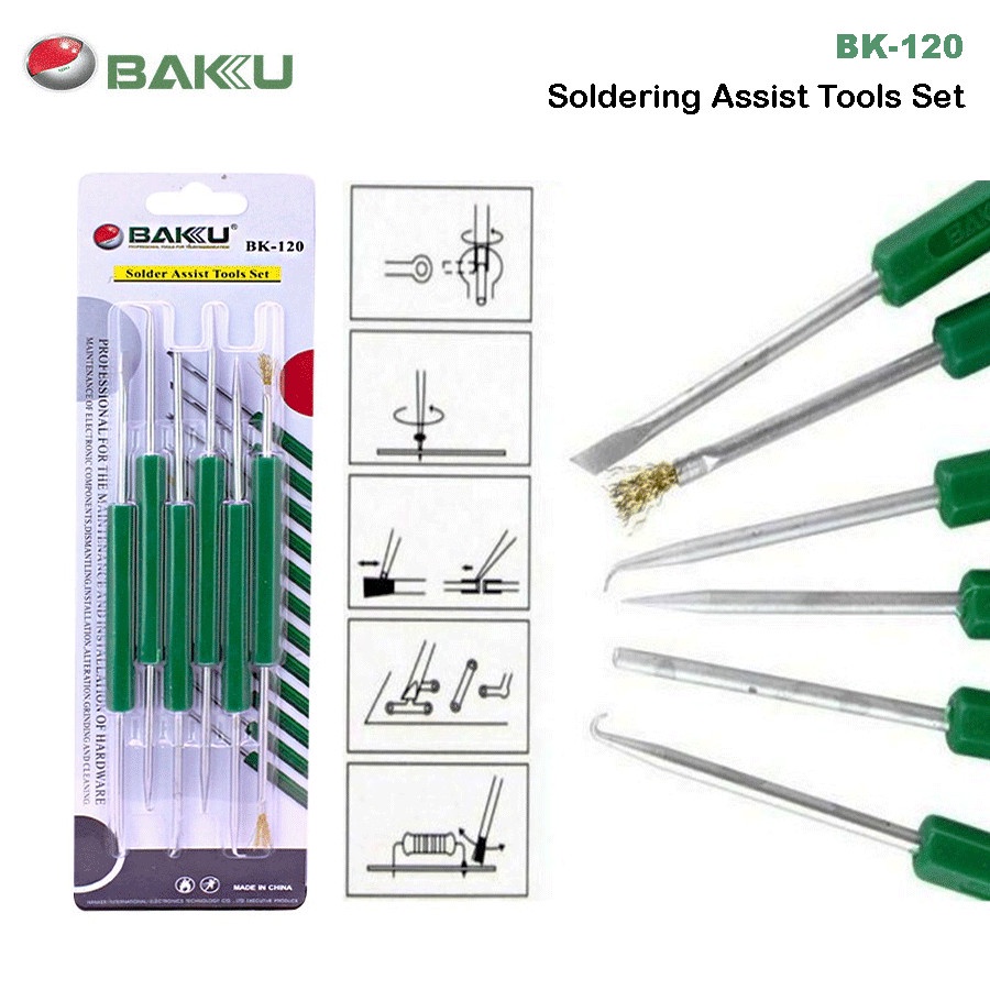 BAKU SOLDERING ASSIST TOOL SET / ALAT BANTU SOLDER SA10 BK-120