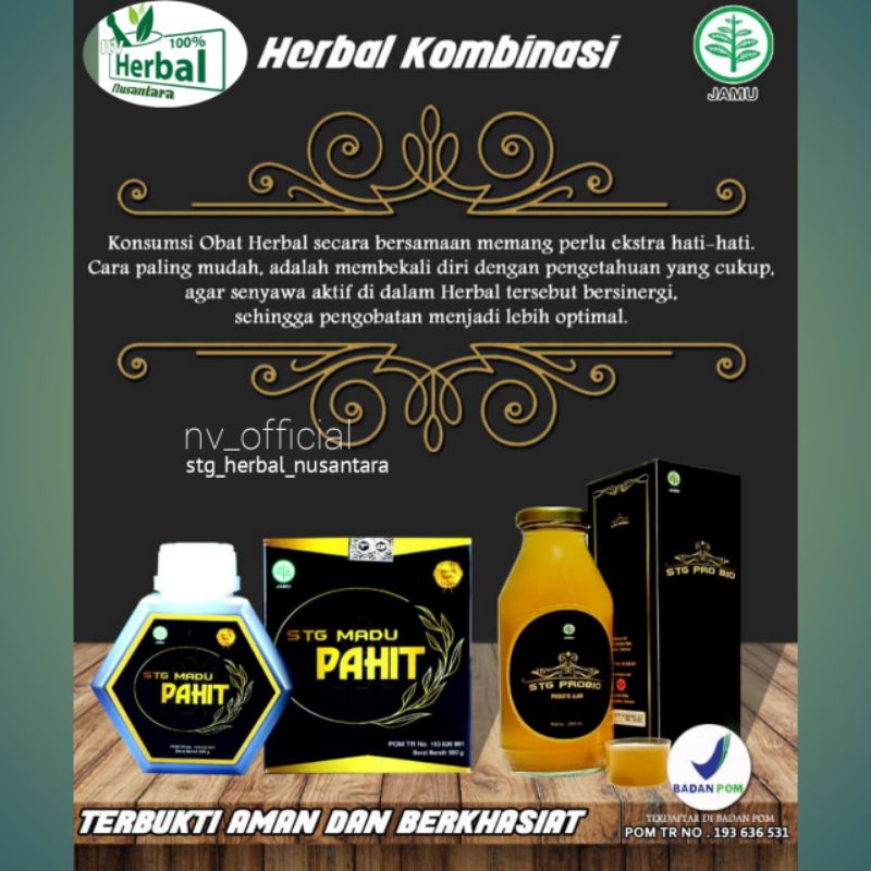 OBAT HERBAL STROKE KOMBINASI STG PROBIO + STG MADU PAHIT