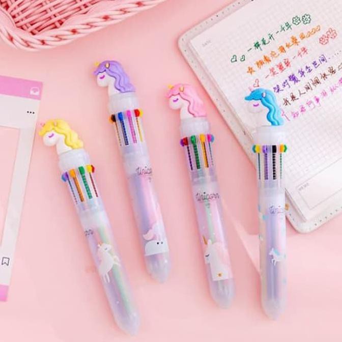 

pen multi warna raibow unicorn multicolor ballpoint spe085 - Kuning BERKUALITAS