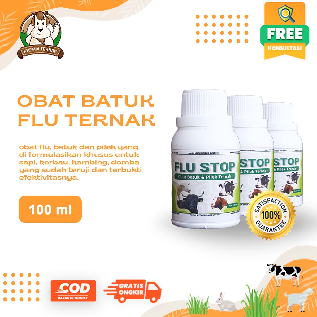 FLU STOP Obat Flu dan Batuk Untuk Ternak Sapi Kambing | DIJAMIN MANJUR