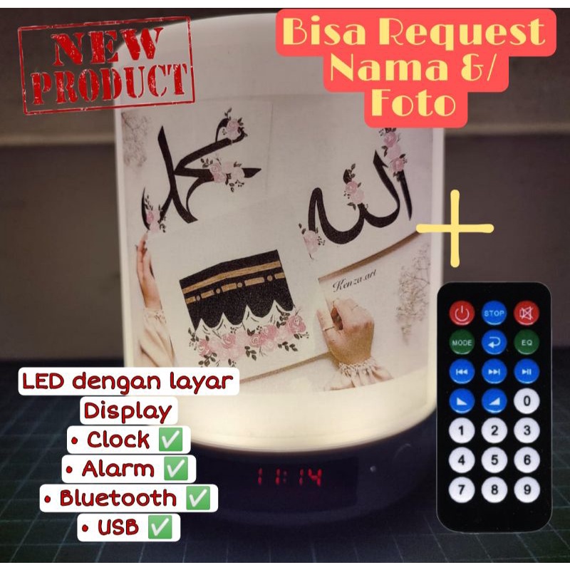 (BISA REQUEST NAMA &amp; FOTO)Speaker AlQuran LED+LAYAR DISPLAY 30 JUZ Terlengkap