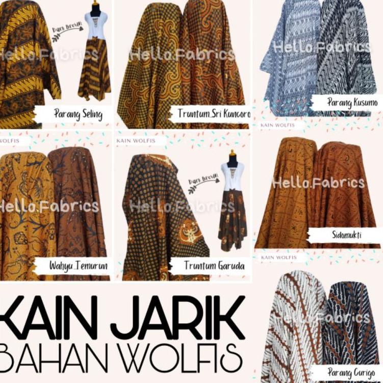 Ready BWQLM Kain Batik Meteran Motif Kain Jarik Tradisional Parang Rejeng Sidomukti Truntum 48 Model