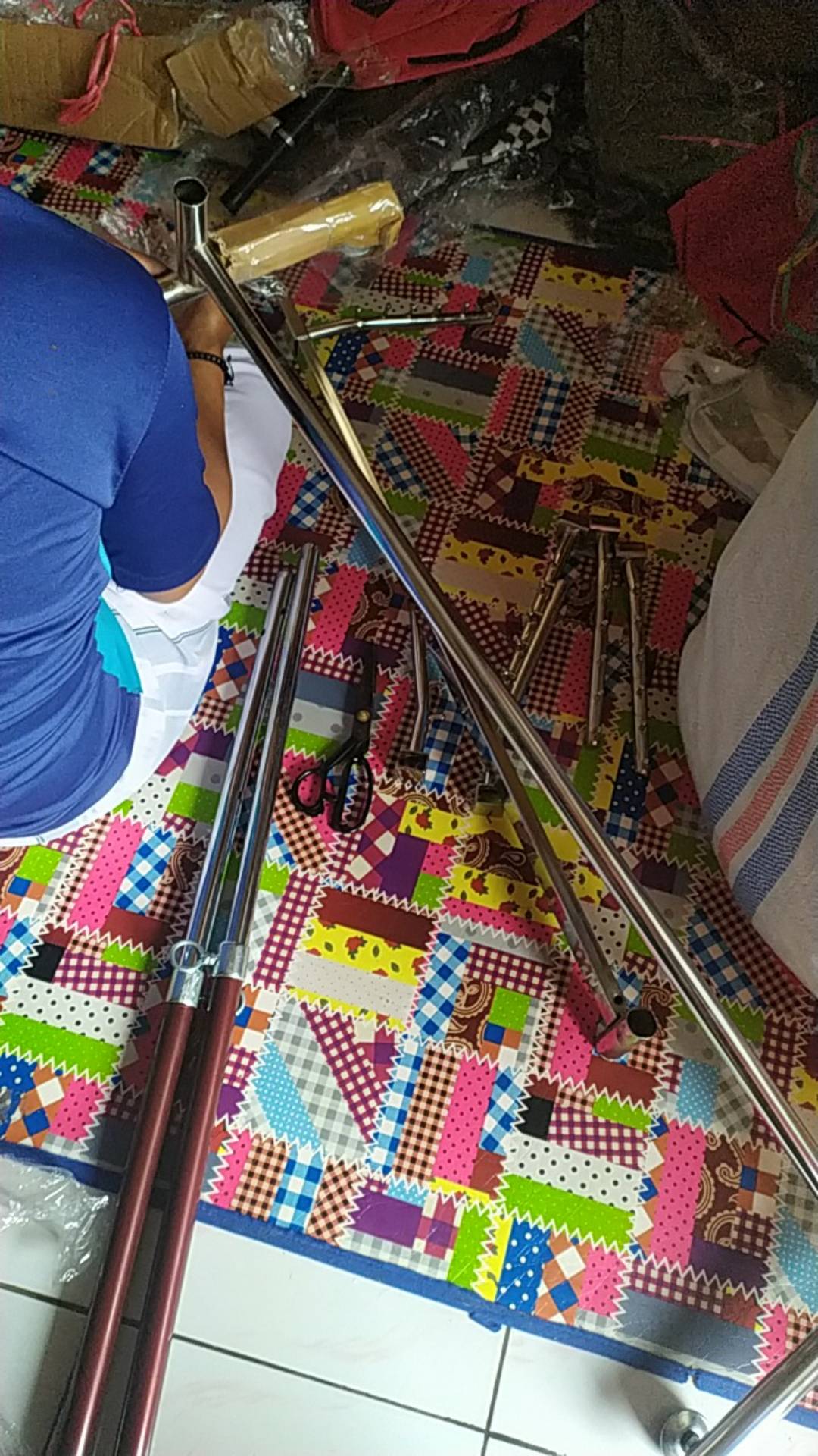 (1 Set)gawang Baju Kotak+suling
