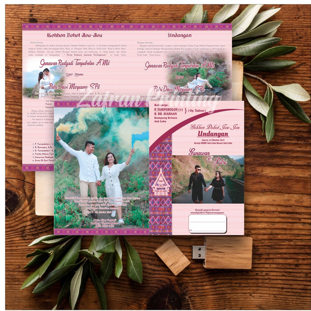 Undangan adat batak desain sesuai permintaan