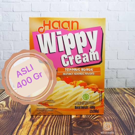 

HAAN Whipped Cream 400 Gr Wippy Premix Instant Topping Powder Krim