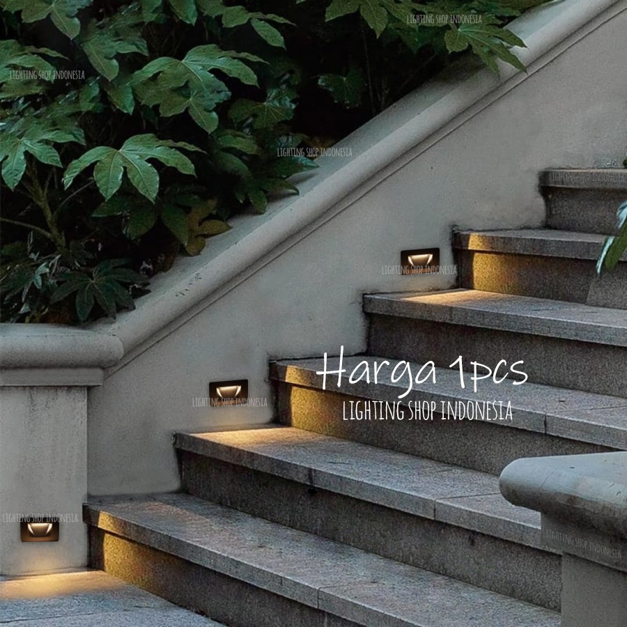 H212b H213s Lampu Tangga Dinding Lantai Led 3w Stairs Waterproof Shopee Indonesia