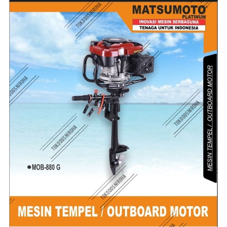 Mesin Tempel/Outboard Perahu 4Tak Bensin MOB880G
