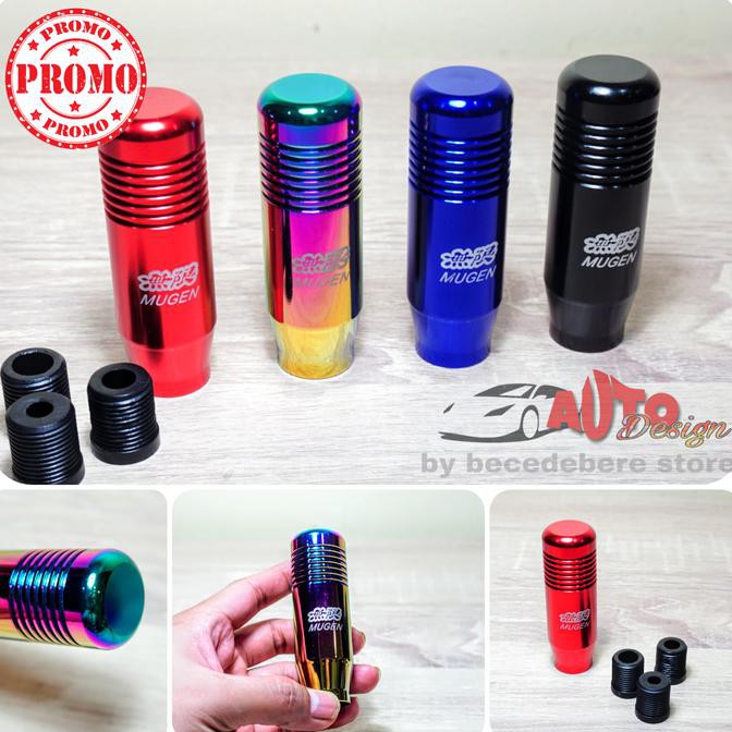 Shift Knob Porsneling Mobil - Mugen Honda - Model Panjang - Universal - PELANGI POLOS
