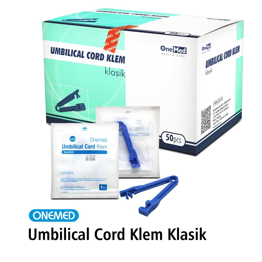 Klem Tali Pusar Umbilical Cord Klasik OneMed Box Isi 50